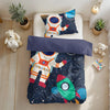 Kinderdekbedovertrek Space man - microvezel - 1-persoons (140x220 + 60x70 cm)