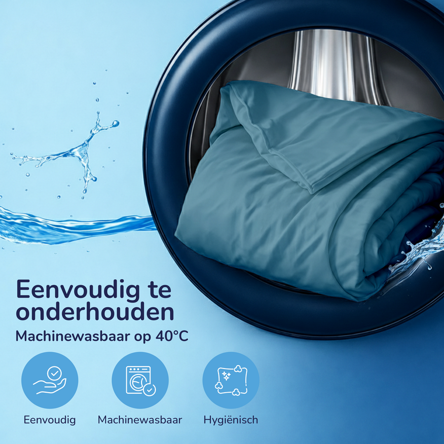 Decoware ledikant dekbedovertrek uni - blauw - katoen