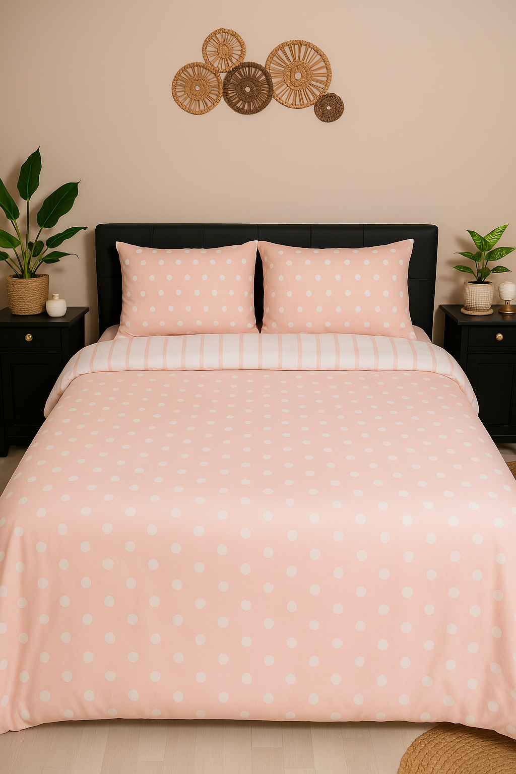 So Soft dekbedovertrek Spots & Stripes - Blush - Microvezel