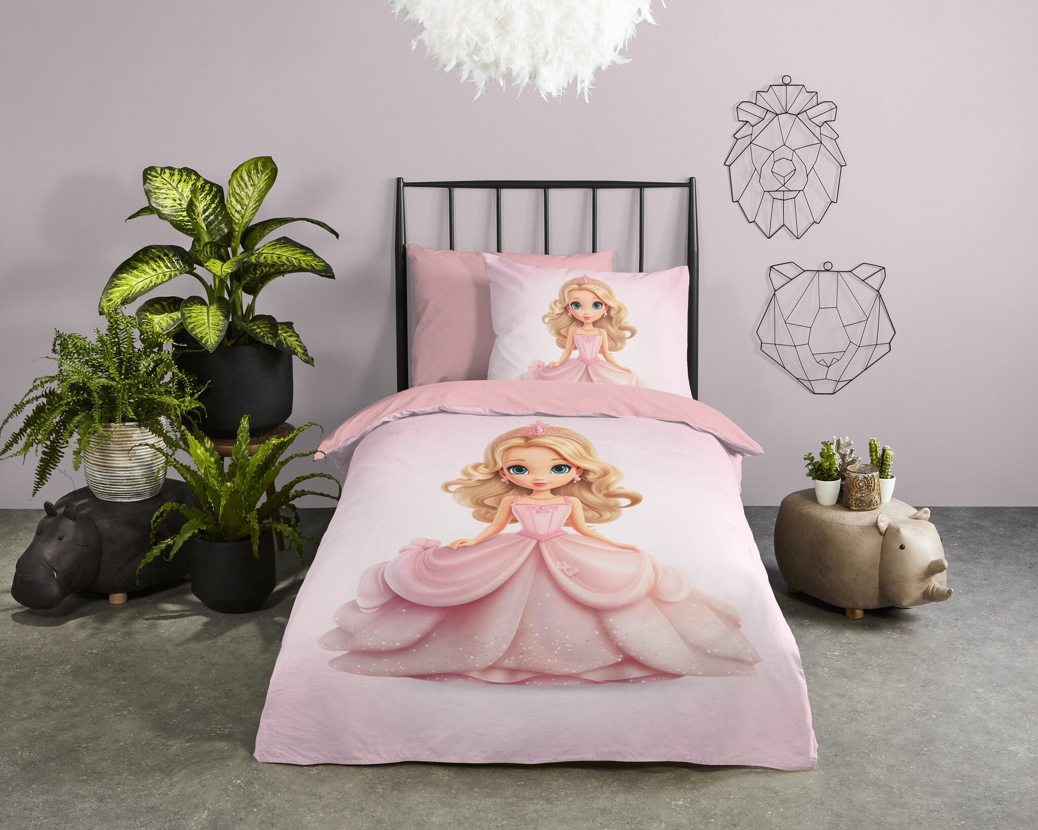 Kinderdekbedovertrek Bella - Microvezel - 1-persoons (140x220 + 60x70 cm)