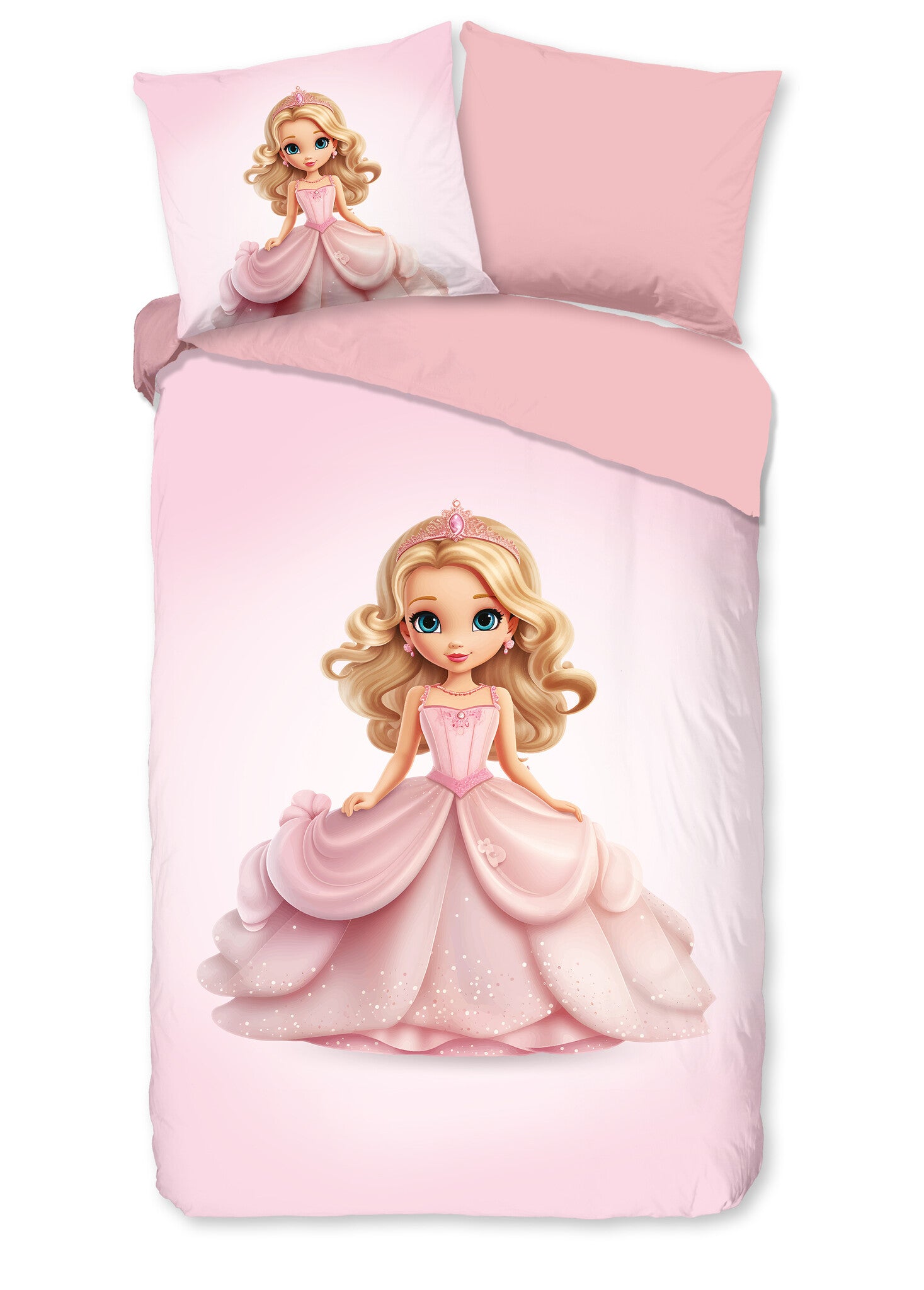 Kinderdekbedovertrek Bella - Microvezel - 1-persoons (140x220 + 60x70 cm)