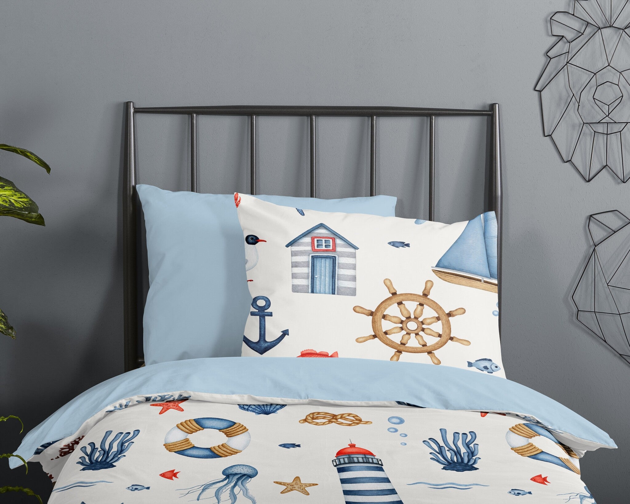 Peuter dekbedovertrek Ahoy - katoen - juniorbed (120x150 cm)
