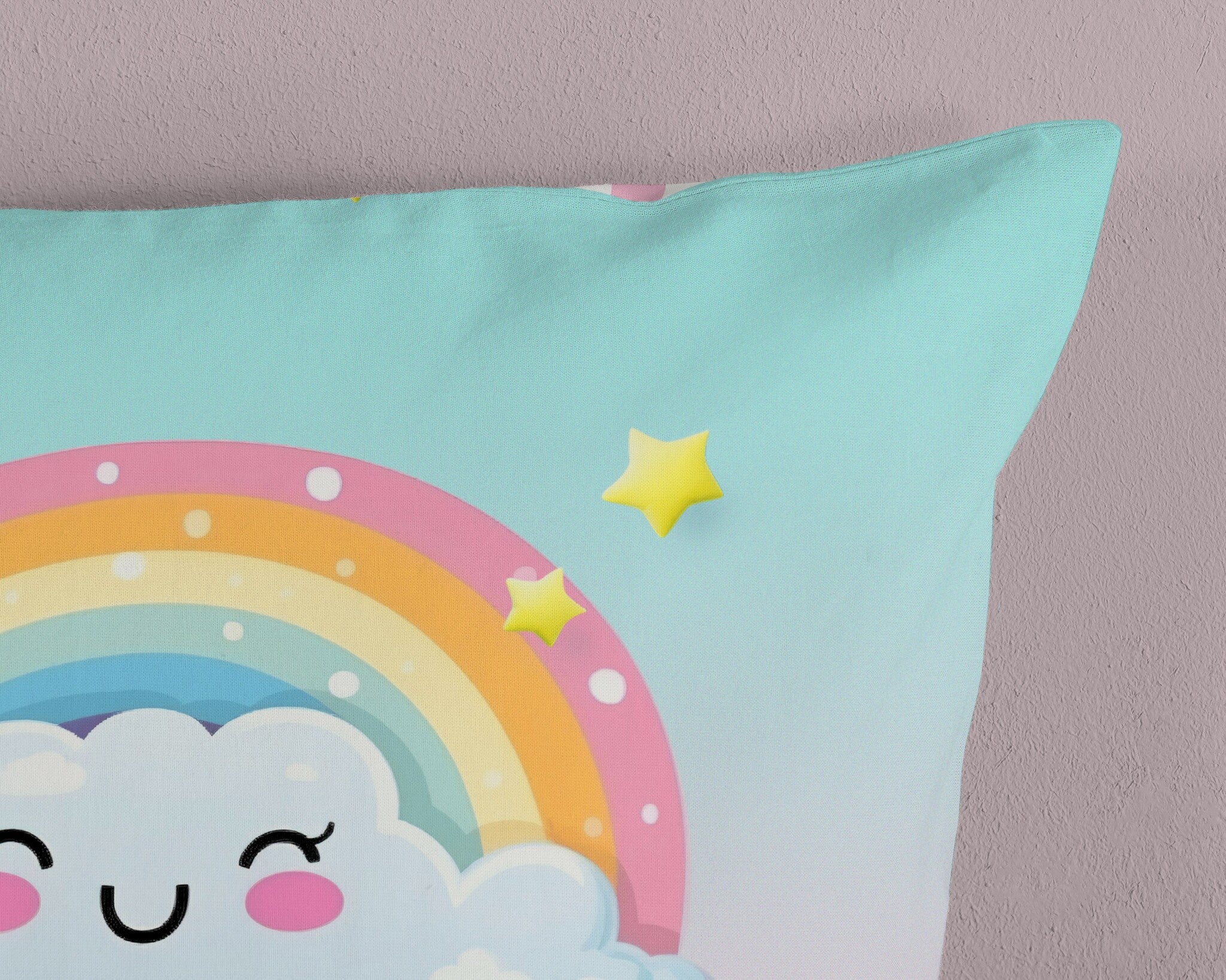 Kinderdekbedovertrek Unicorn sweety - Katoen - 1-persoons (140x220 + 60x70 cm)