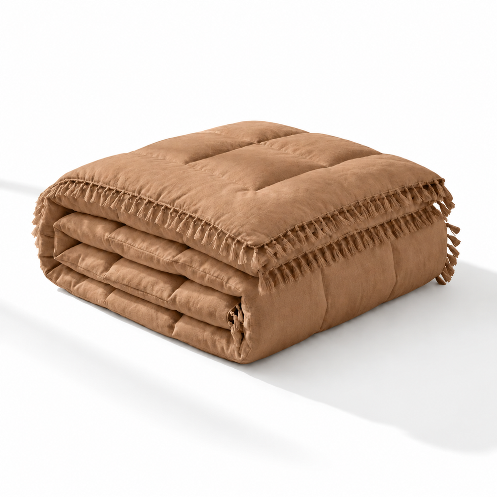 Decoware dekbed zonder overtrek incl. kussensloop - Lace trim - Taupe