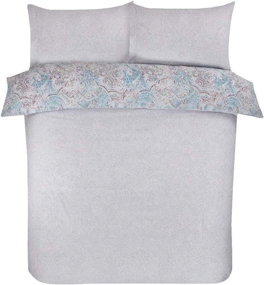 Microvezel dekbedovertrek Paisley teal - 1-persoons (135x200 + 50x75cm)