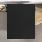 Topper hoeslaken - jersey - 70/80x200 cm - zwart