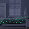 Teddy Fleece kinderdekbedovertrek - Glow in the dark - Spookjes - Grijs - 1-persoons (140x220 + 60x70 cm)