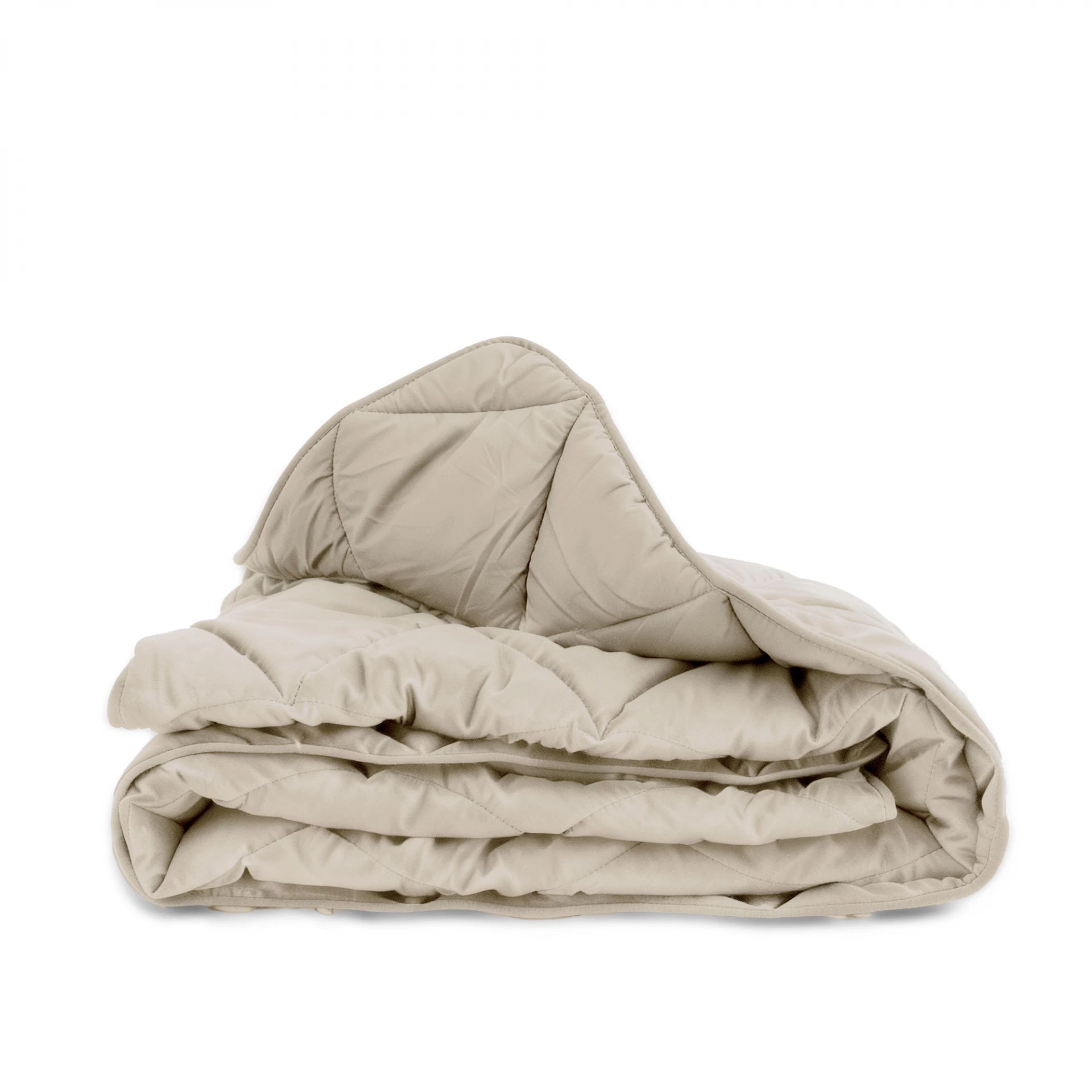 Sleeptime Lazy Velvet dekbed zonder overtrek inclusief kussensloop - Taupe/Grijs