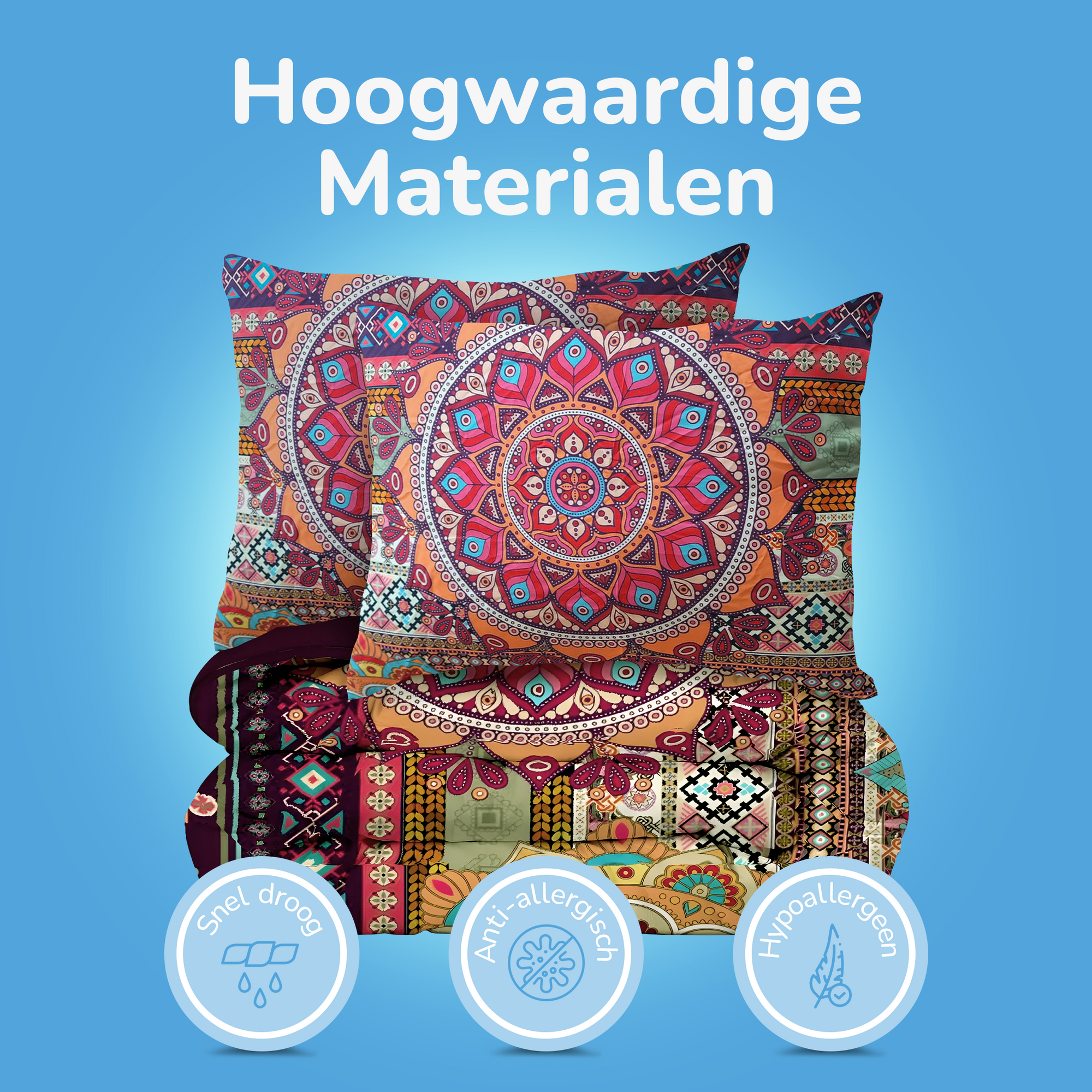 Decoware dekbed zonder overtrek inclusief kussensloop - Bohemian Harmony - microvezel