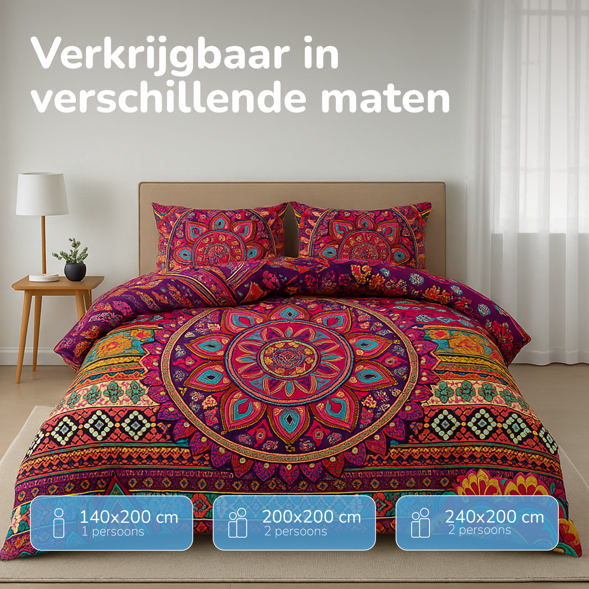 Decoware dekbed zonder overtrek inclusief kussensloop - Bohemian Harmony - microvezel
