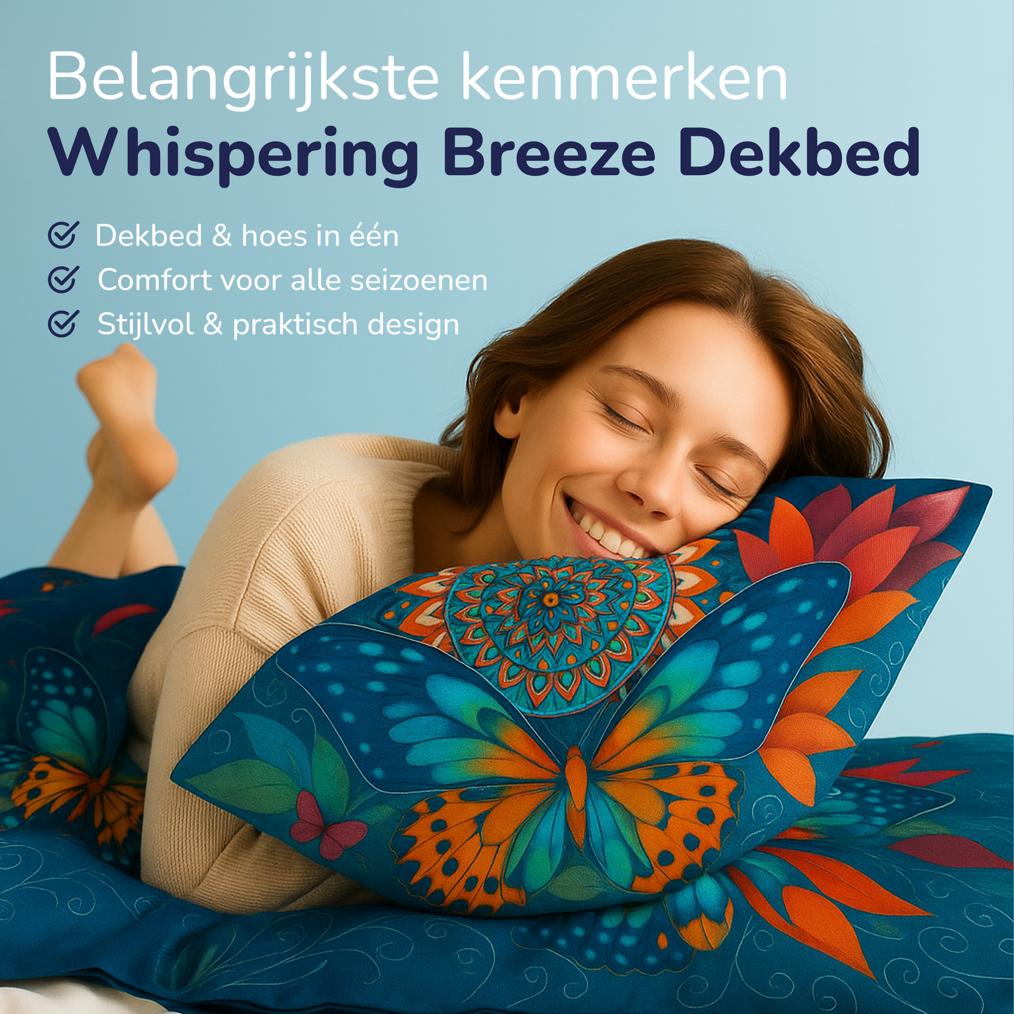 Decoware dekbed zonder overtrek inclusief kussensloop - Butterfly Kingdom - microvezel