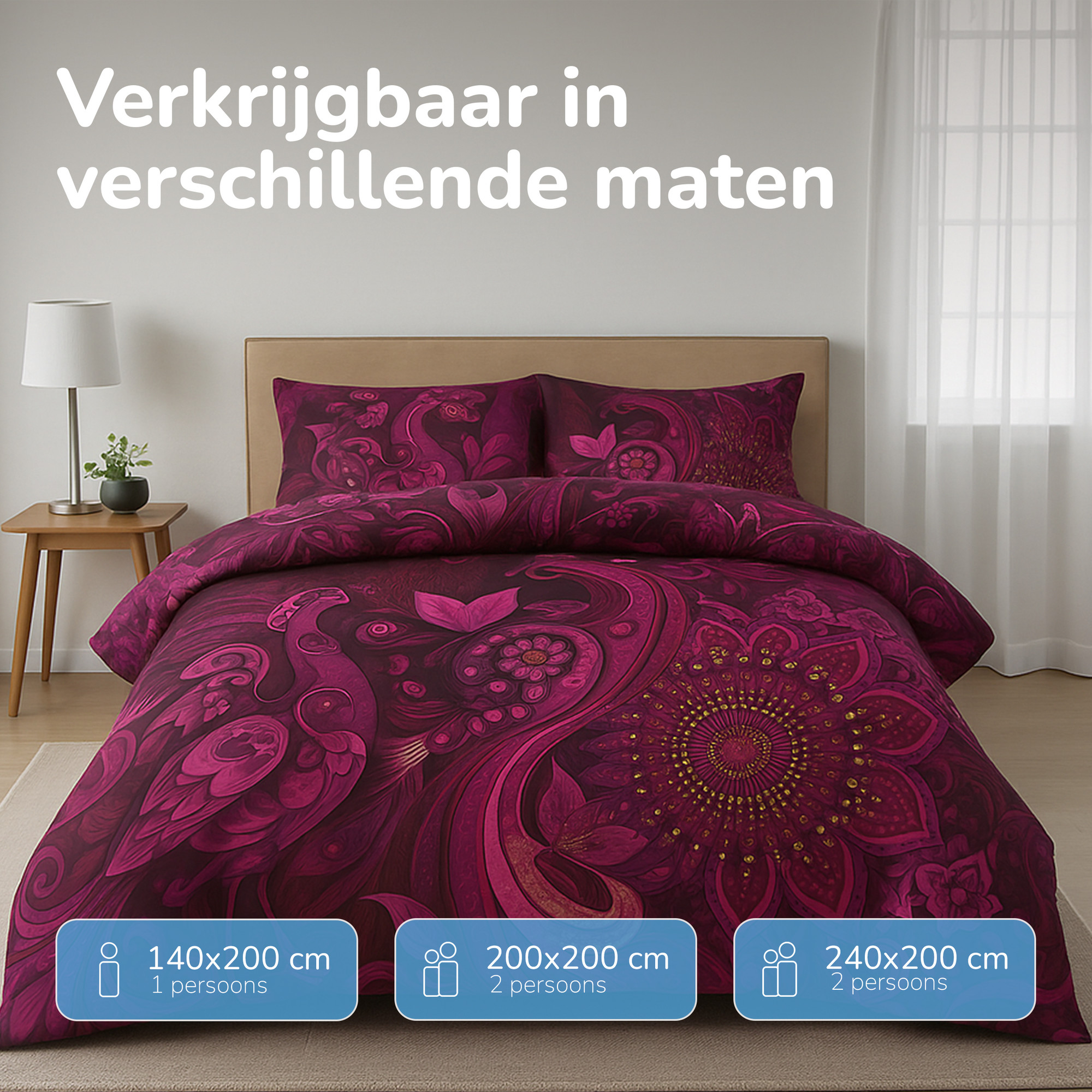 Decoware dekbed zonder overtrek inclusief kussensloop - Ornamental Elegance - microvezel