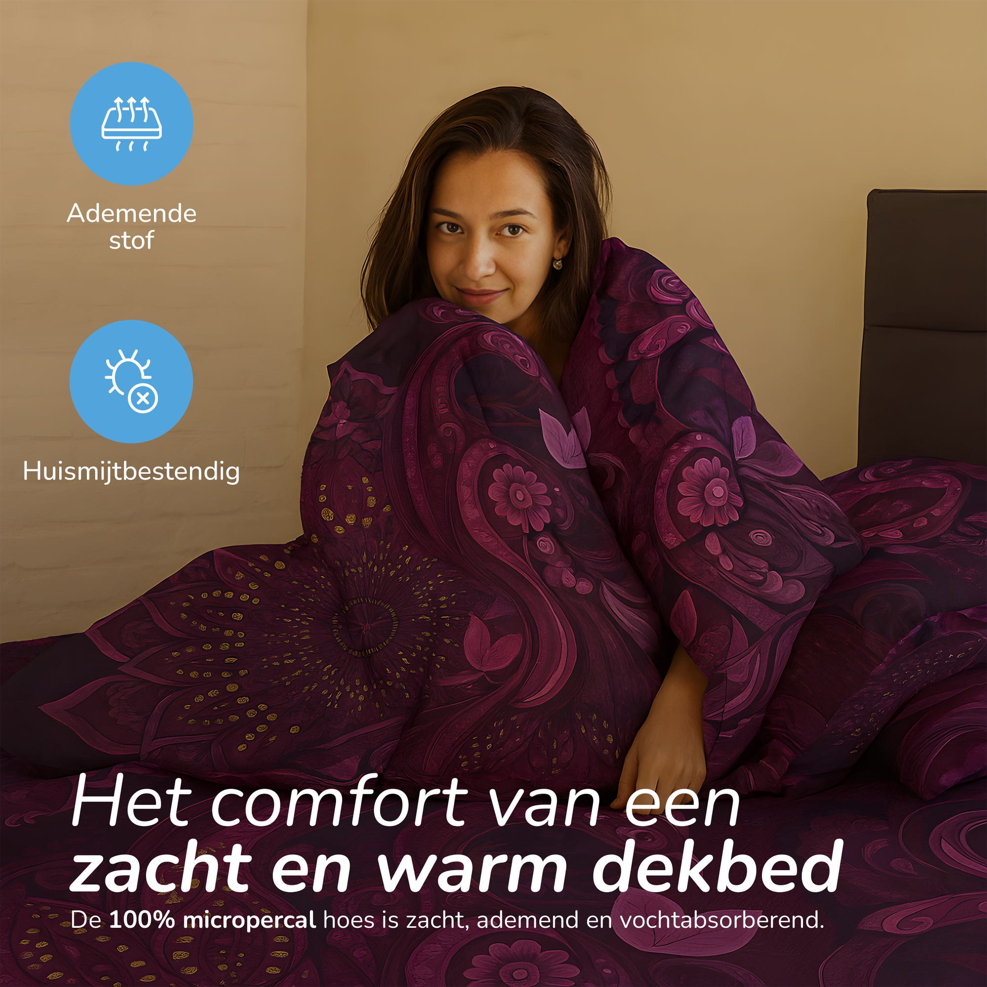 Decoware dekbed zonder overtrek inclusief kussensloop - Ornamental Elegance - microvezel