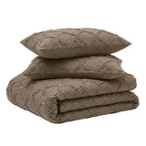 Decoware dekbed zonder overtrek incl. kussensloop - Tufted Curve - taupe
