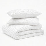 Decoware dekbed zonder overtrek incl. kussensloop - Tufted Waves - off white