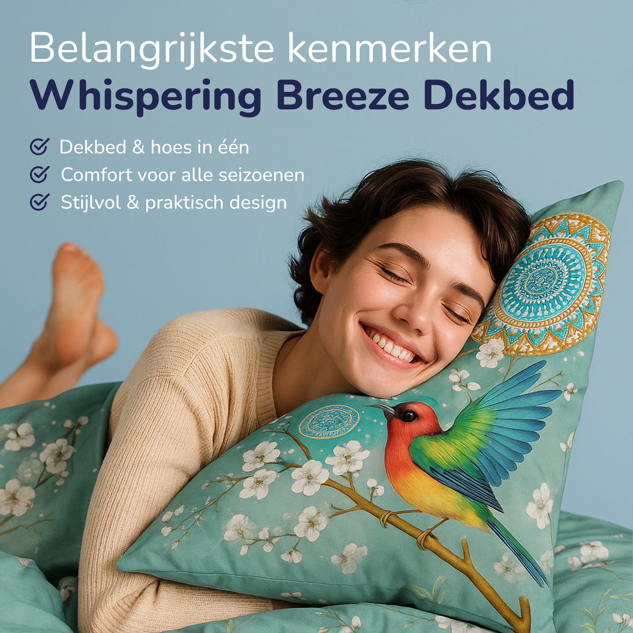 Decoware dekbed zonder overtrek inclusief kussensloop - Whispering Breeze - microvezel