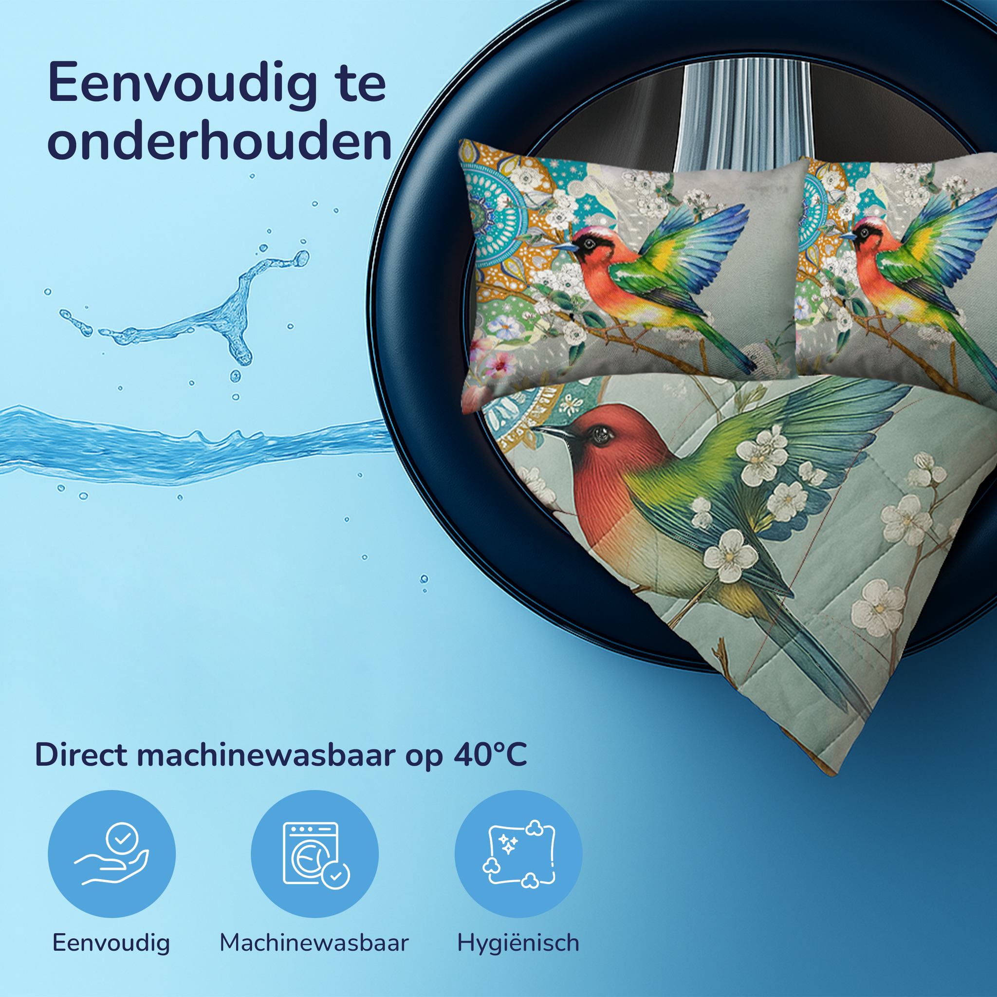 Decoware dekbed zonder overtrek inclusief kussensloop - Whispering Breeze - microvezel