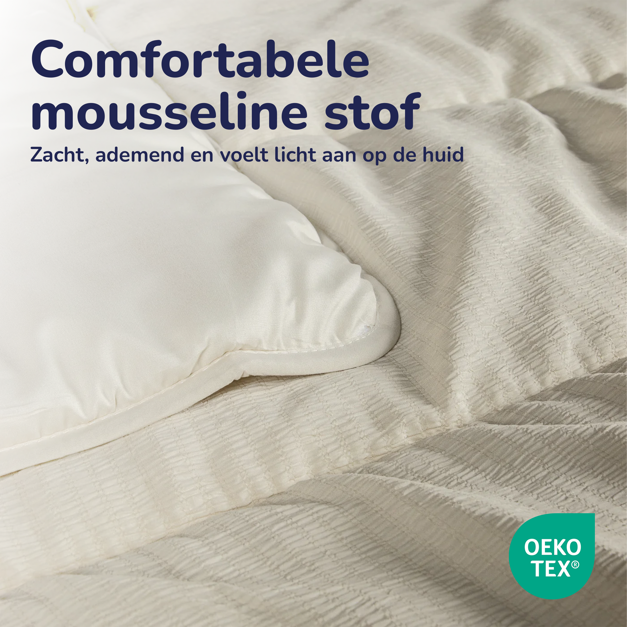 Decoware Easy dekbed zonder overtrek inclusief kussensloop - Mousseline - zand