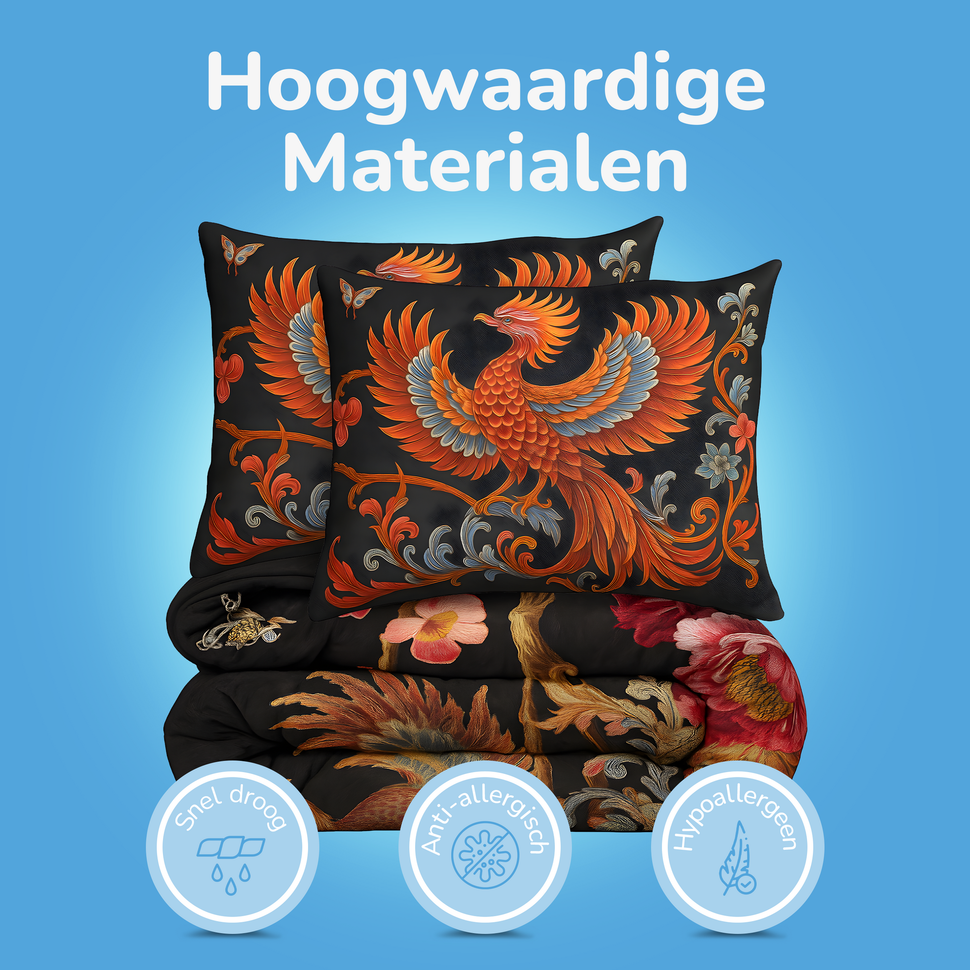 Decoware dekbed zonder overtrek inclusief kussensloop - Phoenix Bloom - microvezel