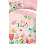Good morning kinderdekbedovertrek Happily - katoen - eenpersoons (140x220 + 60x70 cm)