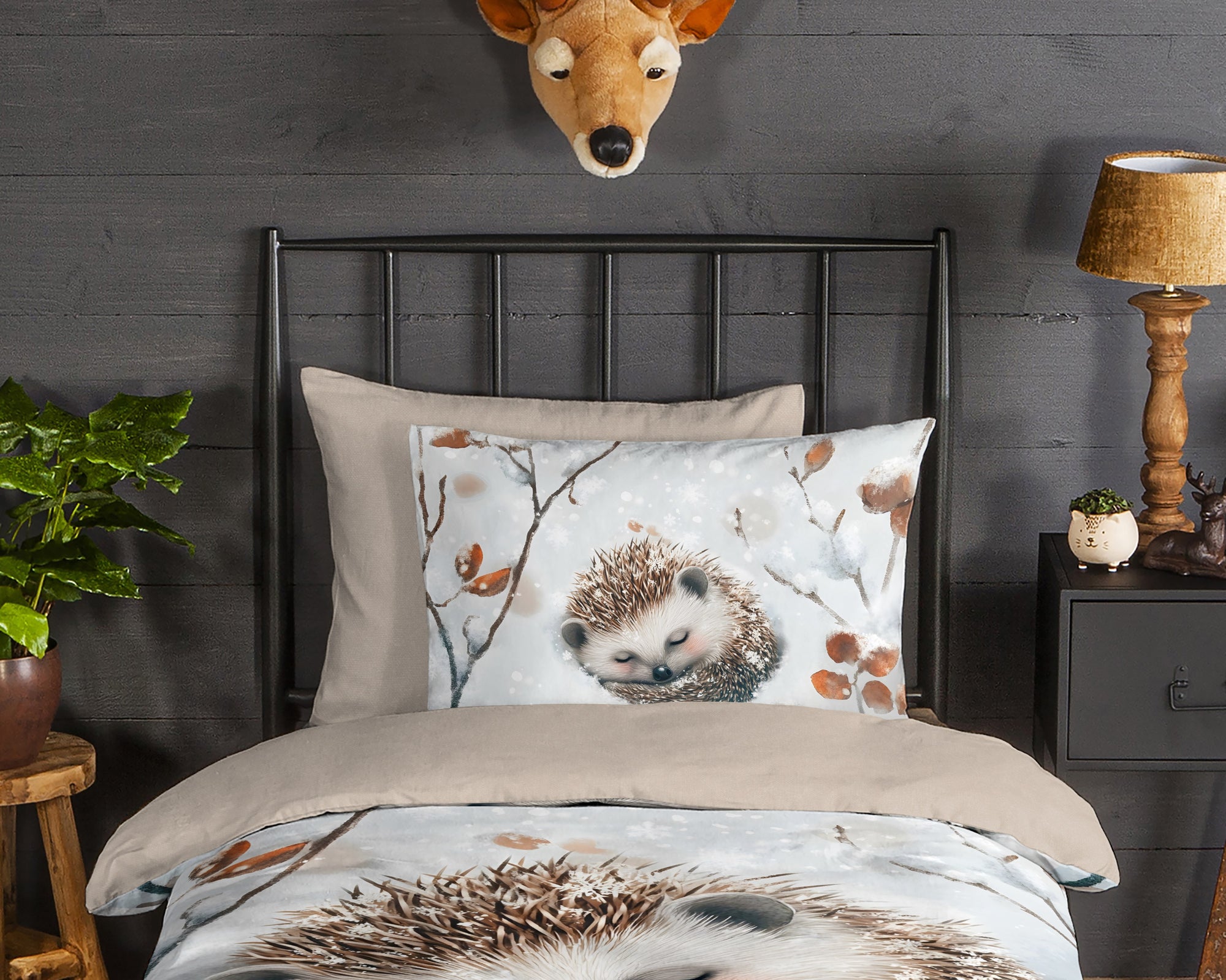 Good morning dekbedovertrek Jussi - flanel - eenpersoons (140x220 + 60x70 cm)