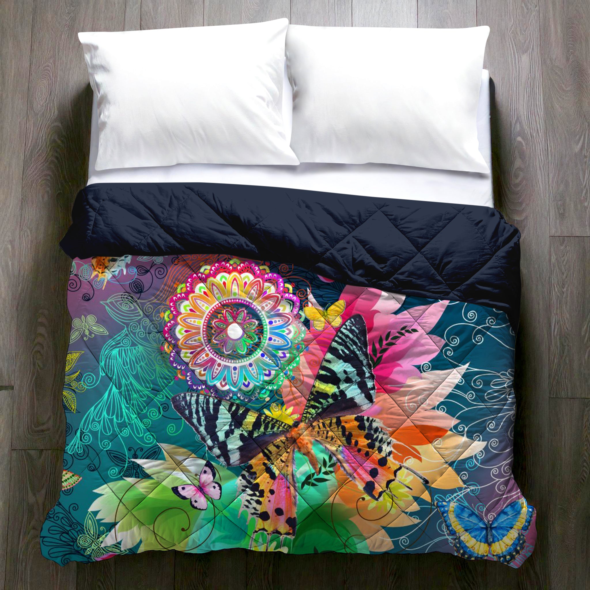 Decoware dekbed zonder overtrek inclusief kussensloop - Butterfly Kingdom - microvezel