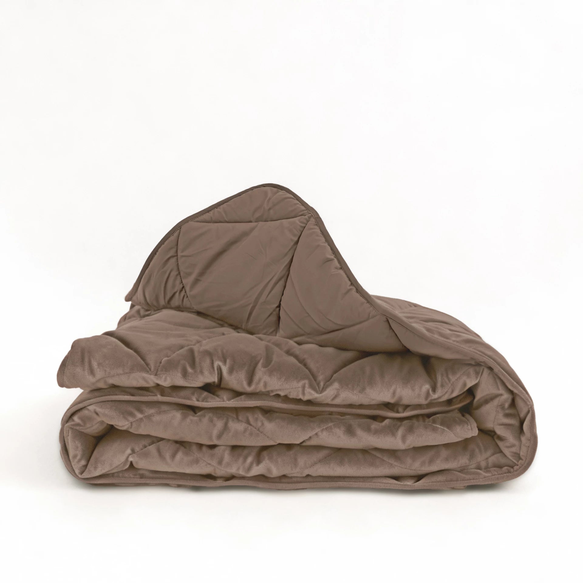 Sleeptime Lazy Velvet dekbed zonder overtrek inclusief kussensloop - Taupe/Bruin
