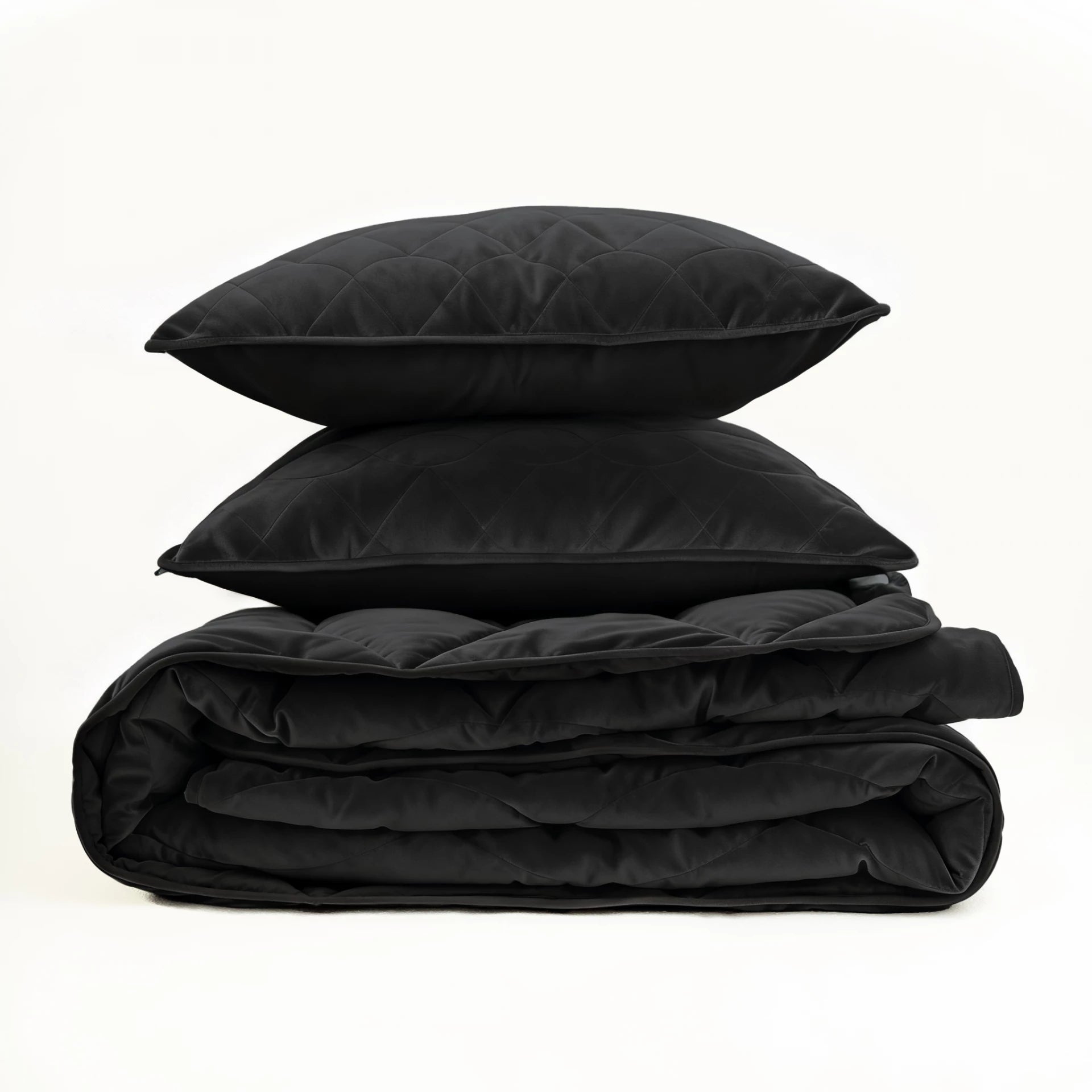 Sleeptime Lazy Velvet dekbed zonder overtrek - inclusief kussensloop - Zwart