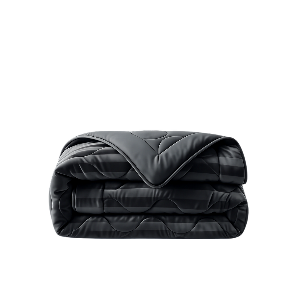 Sleeptime Lazy dekbed zonder overtrek Hotel Velvet excl. kussensloop - Antraciet - opgevouwen
