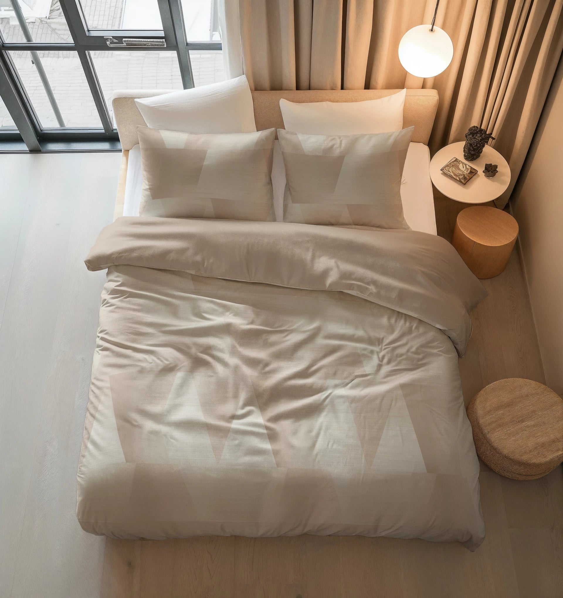 Sleeptime dekbedovertrek Blush Angles - Beige/Zand - Katoen