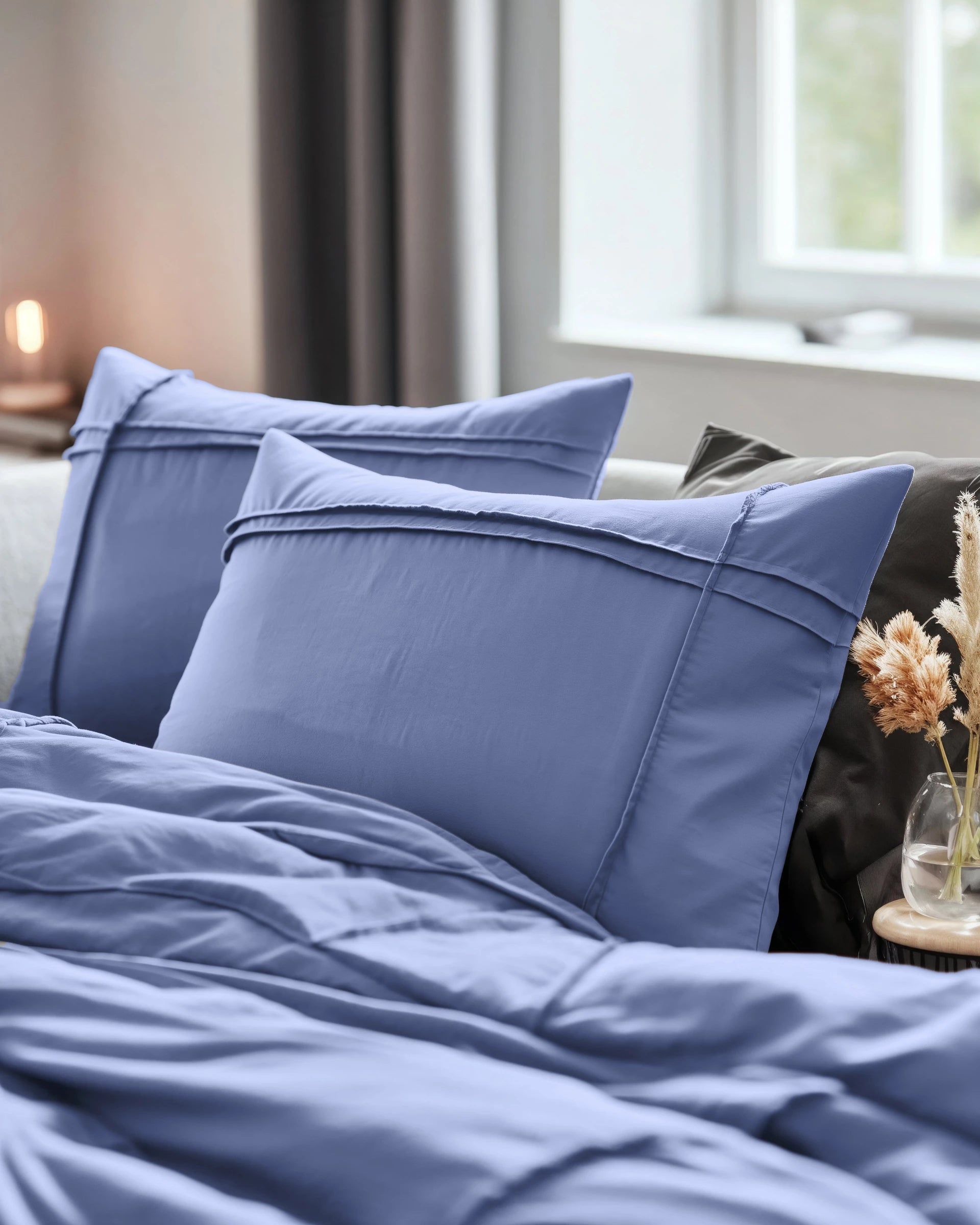 Sleeptime dekbedovertrek Washed Tufted - Blauw - Microvezel