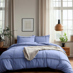 Sleeptime dekbedovertrek Washed Tufted - Blauw - Microvezel