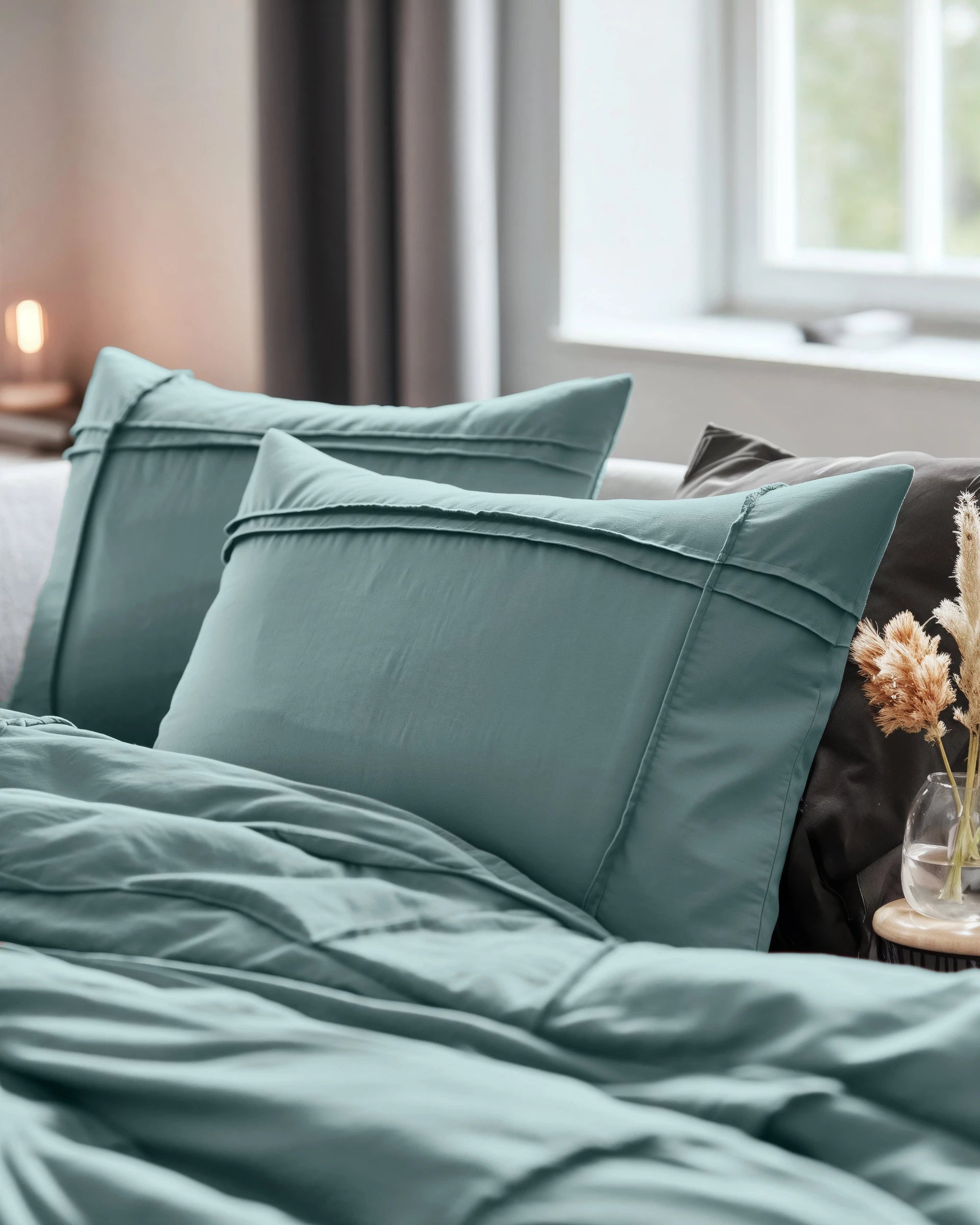 Sleeptime dekbedovertrek Washed Tufted - Groen - Microvezel