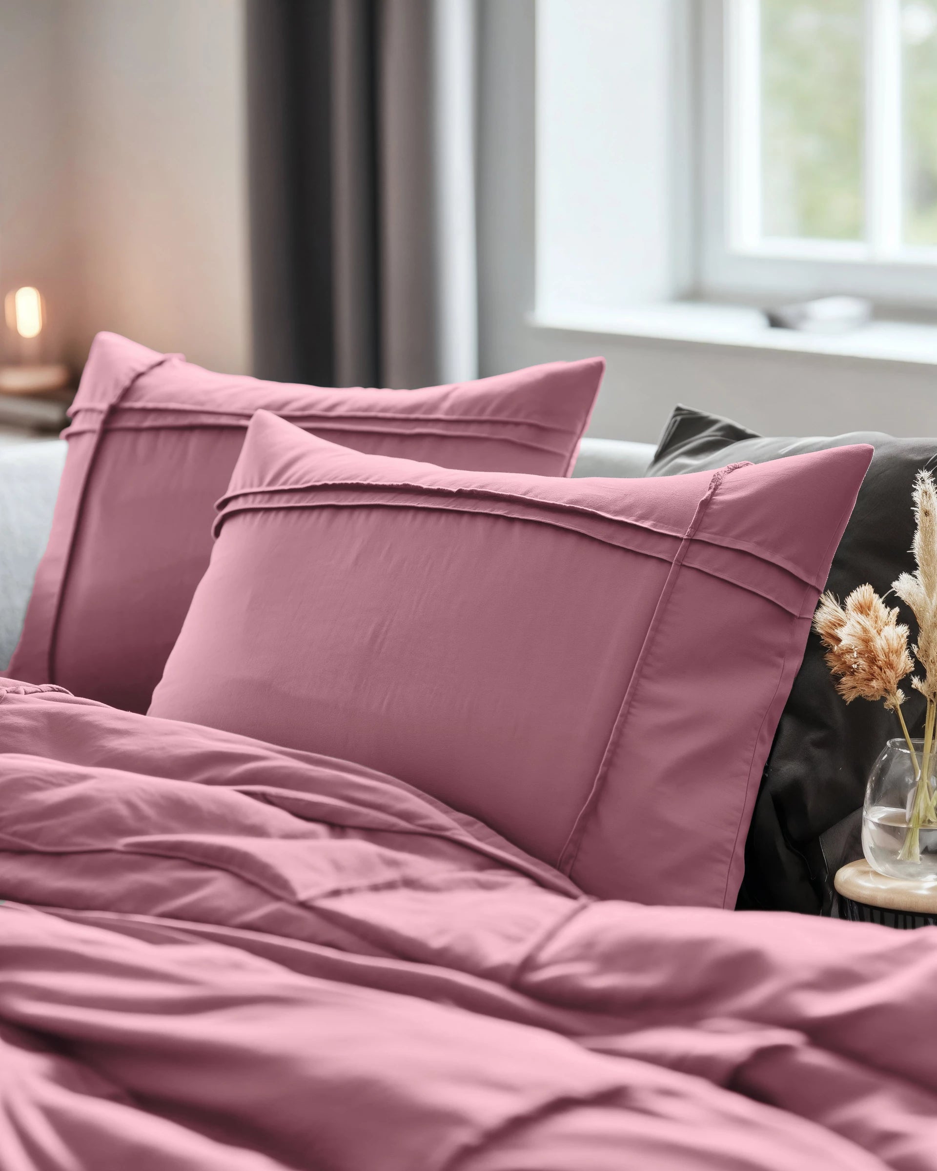 Sleeptime dekbedovertrek Washed Tufted - Oud Roze - Microvezel