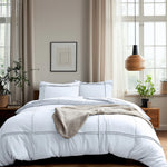 Sleeptime dekbedovertrek Washed Tufted - Wit - Microvezel