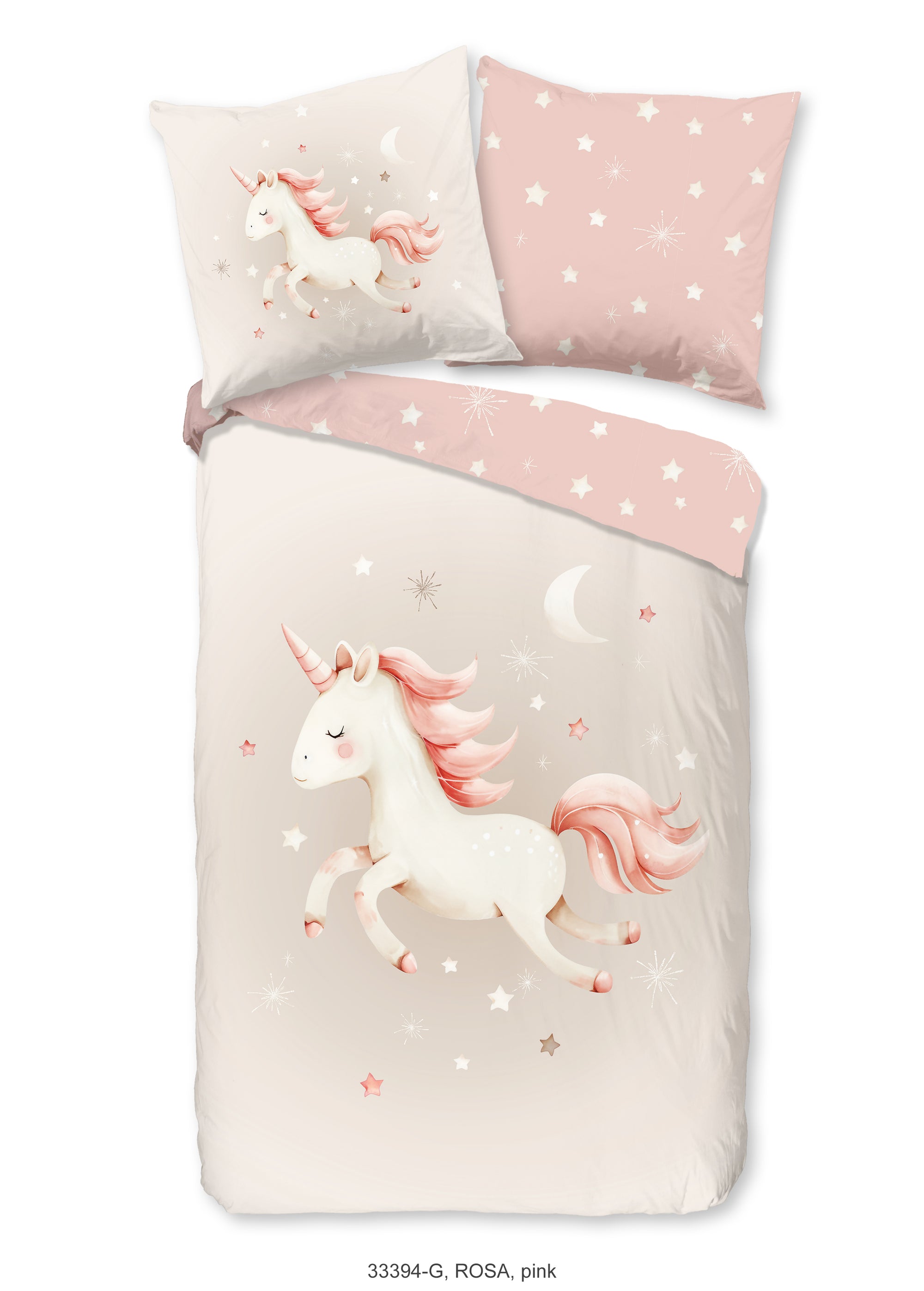 ZouZou kinderdekbedovertrek Rosa - katoen - eenpersoons (140x220 + 60x70 cm)