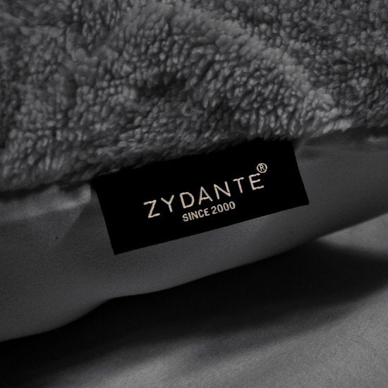 Zydante® dekbedovertrek Jaquard Teddy Antraciet - microvezel - eenpersoons (140x220 + 60x70 cm)
