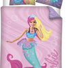 Barbie kinderdekbedovertrek Zeemeermin - katoen - 1-persoons (140x200 + 65x65 cm)