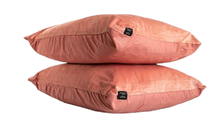 Kussensloop (Per 2 st) - Velvet - Oud roze
