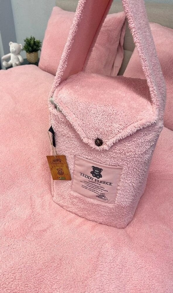 Teddy fleece dekbedovertrek onderkant microvezel - Roze