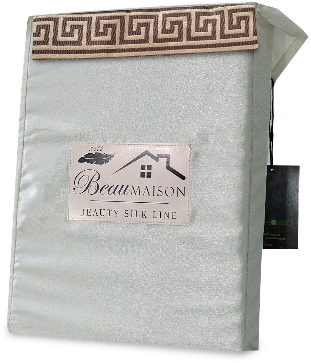 Glans satijn dekbedovertrek Lace - Off White