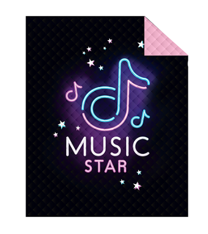 Bedsprei Music star - 170x210 cm