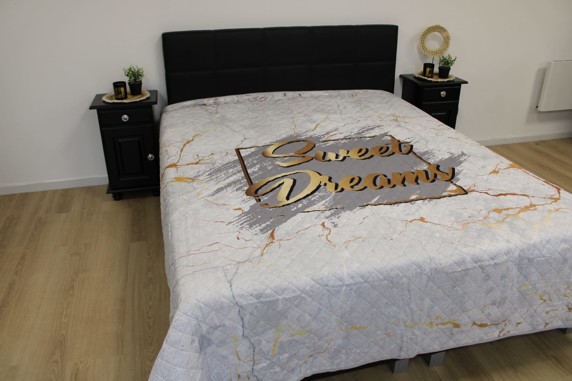 Bedsprei Sweet Dreams marmer look 220x240 cm