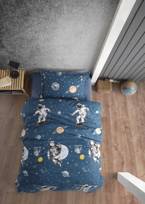 Kinderdekbedovertrek Galaxy - Katoen - 1-persoons (140x220 + 60x70 cm)