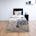 Decoware dekbedovertrek Never stop riding - katoen - 1-persoons (140x220 + 60x70 cm)
