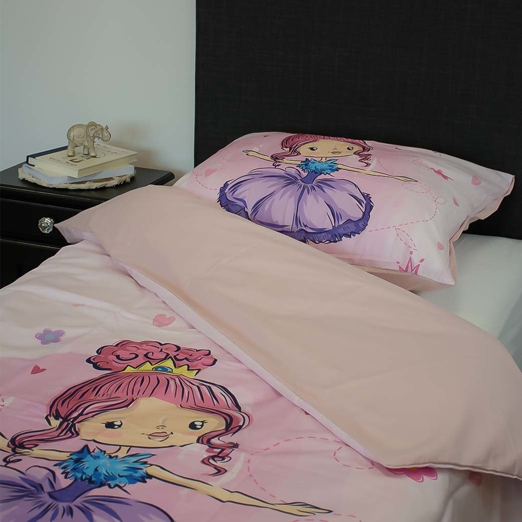 Kinderdekbedovertrek Queen of dance - Katoen - 1-persoons (140x220 + 60x70 cm)