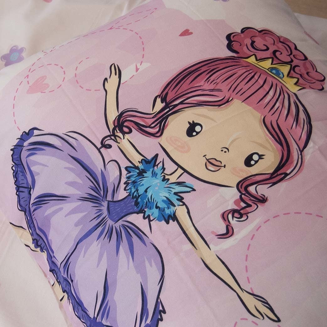 Kinderdekbedovertrek Queen of dance - Katoen - 1-persoons (140x220 + 60x70 cm)
