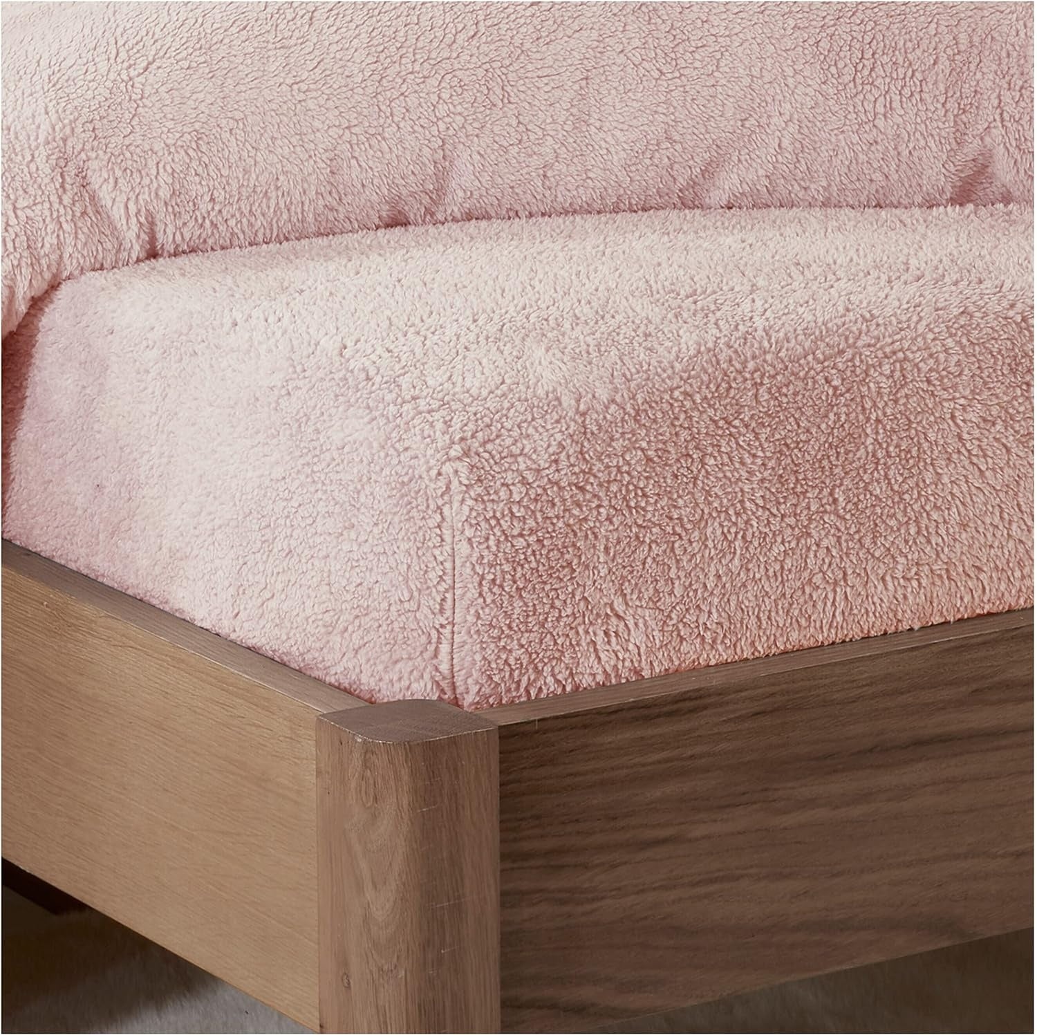 Teddy fleece hoeslaken - roze