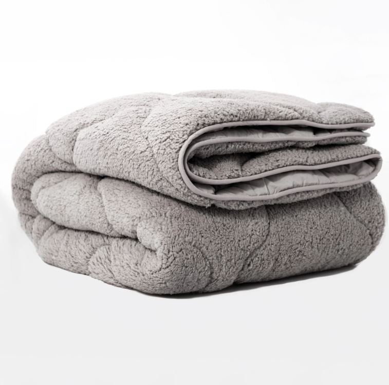 All in one lazy dekbed teddy - Dekbed en overtrek in 1 - Taupe