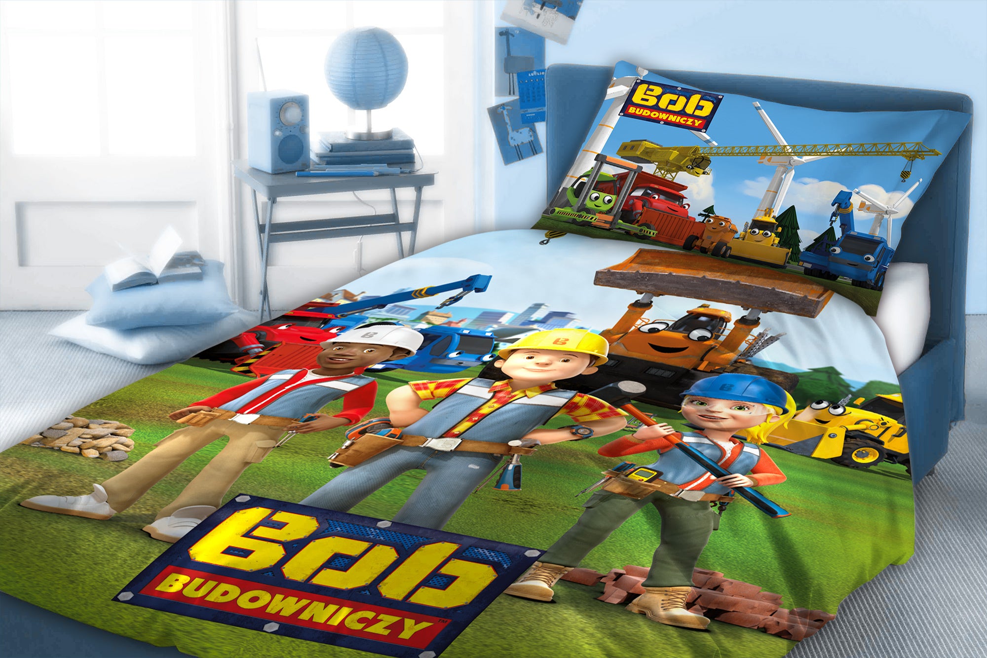 Bob de Bouwer dekbedovertrek Construction - katoen - 1-persoons (140x200 + 70x90 cm)